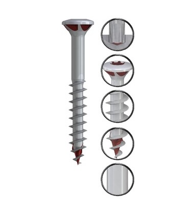 Reisser U241 4,5×60 A2 – wkręty do desek elewacyjnych 200 szt | HARDWOOD