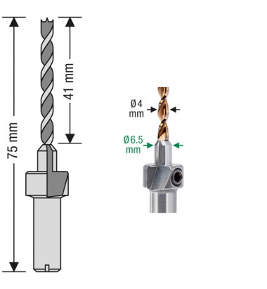 Wiertło stopniowe SPAX Step Drill 4 mm – zestaw z frezem 6,5 mm