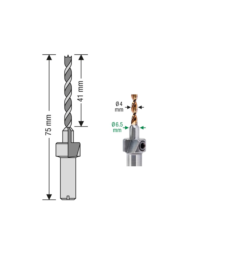 Wiertło stopniowe SPAX Step Drill 4 mm – zestaw z frezem 6,5 mm