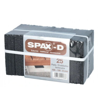 Podkładki pod legary SPAX 100×100×8 mm – 25 szt