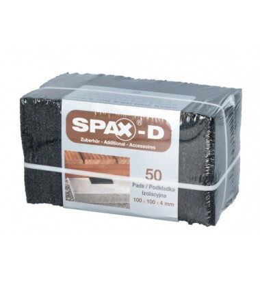 Podkładki pod legary SPAX 100×100×4 mm – 50 szt