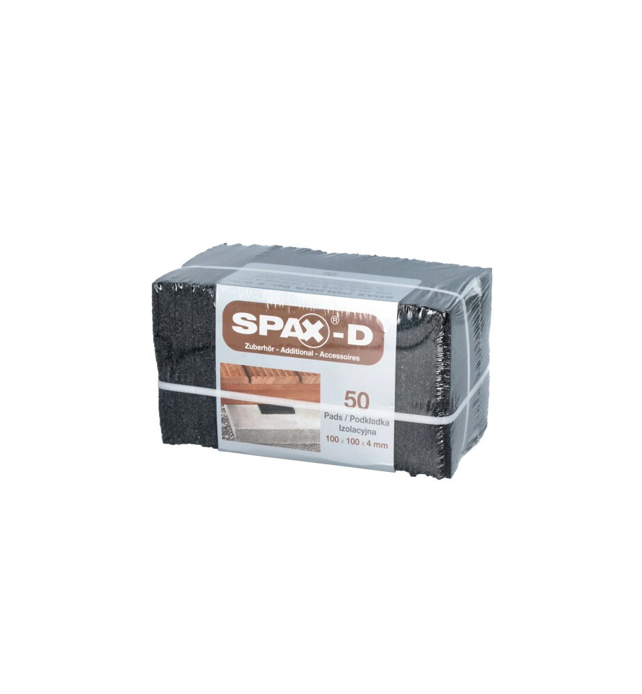 Podkładki pod legary SPAX 100×100×4 mm – 50 szt
