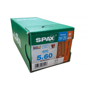 SPAX-D 5×60 A2 stare złoto – wkręty tarasowe 400 szt