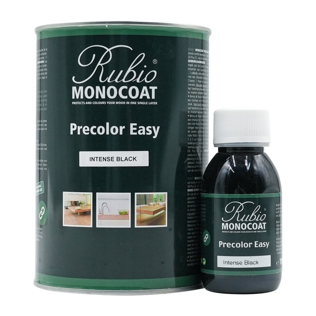 Rubio Monocoat Precolor Easy – puszka 1 l i butelka 100 ml (kolor Intense Black)
