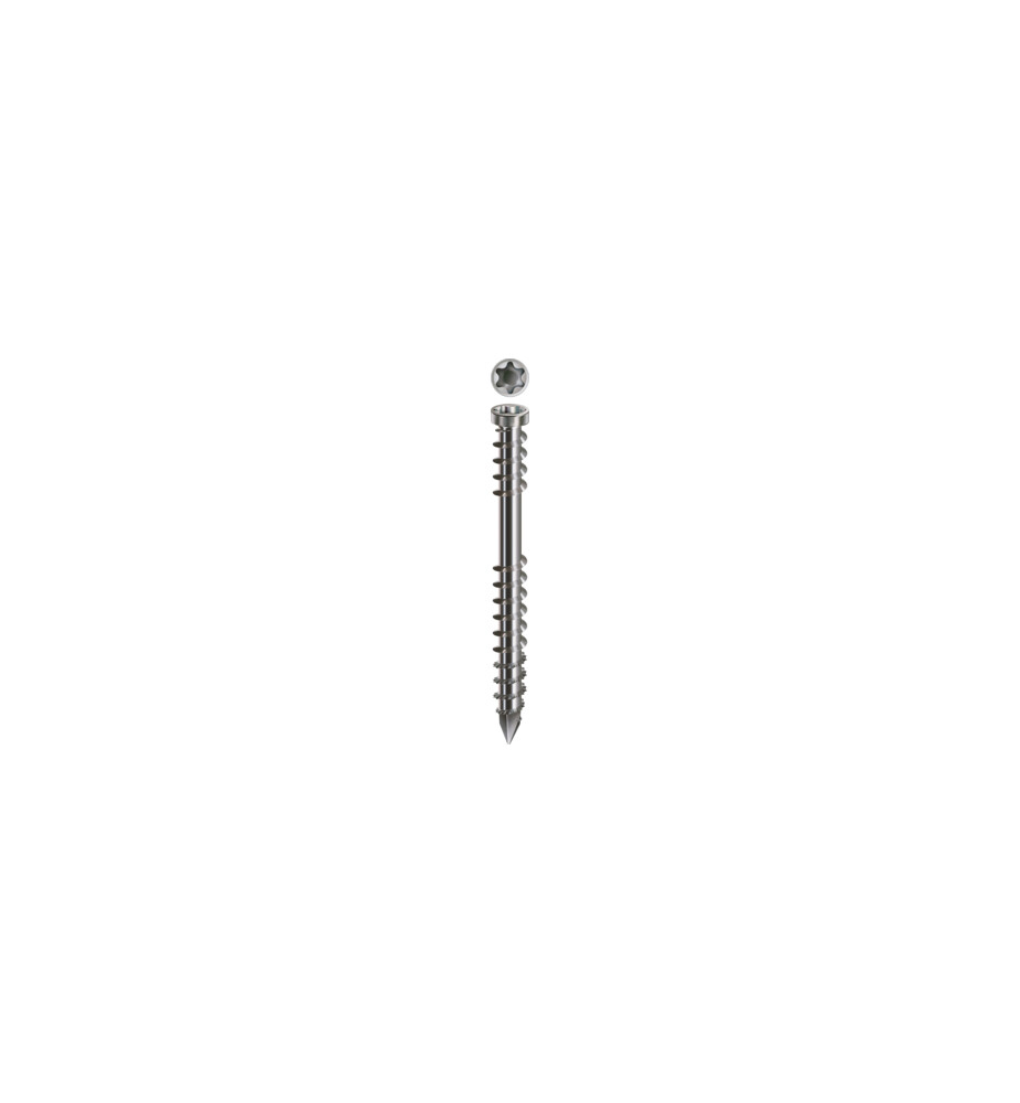 SPAX-D 5×80 A2 srebrny – wkręty tarasowe 100 szt