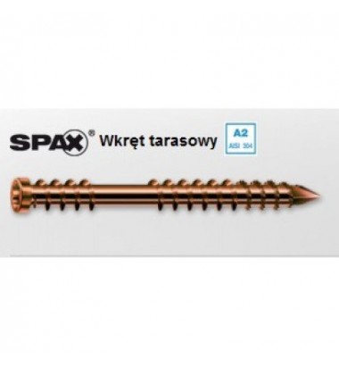 SPAX-D 5×50 A2 stare złoto – wkręty tarasowe 200 szt
